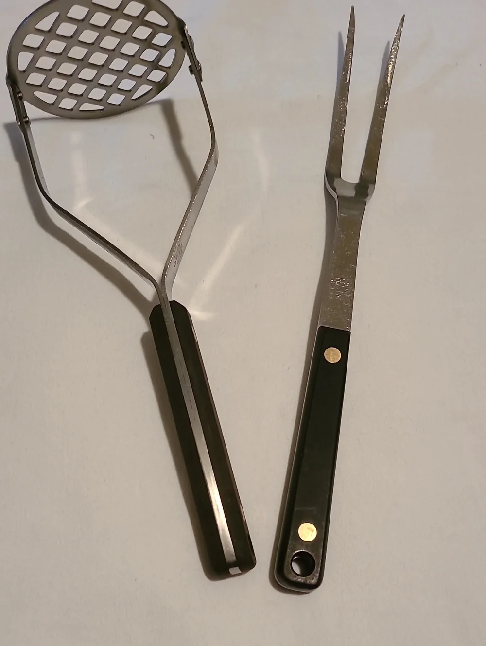 Flint Arrowhead Stainless USA Potato Masher and Serving Carving Fork Kitchen
